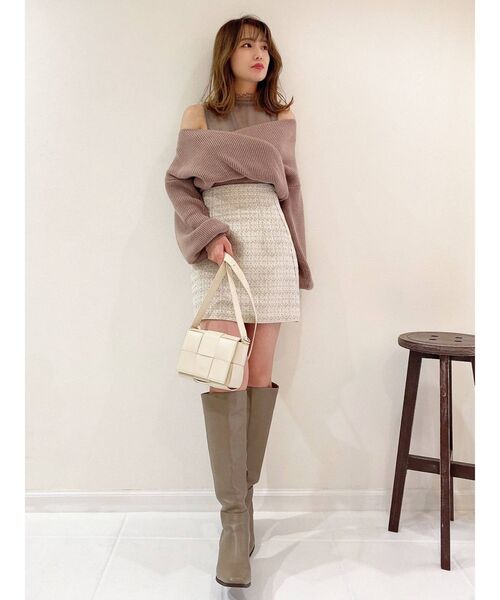 dazzlin（ダズリン）の「ツイードコンパクトミニスカート（スカート