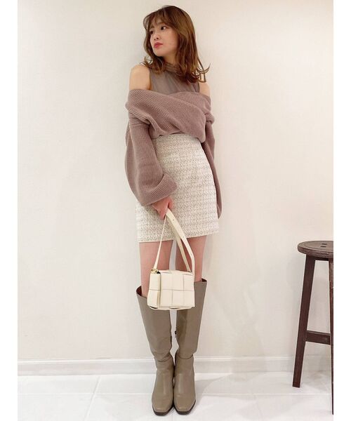 dazzlin（ダズリン）の「ツイードコンパクトミニスカート（スカート・レディース・アイボリー/ブラック/その他1・SMALL/MEDIUM）」の21枚目の写真