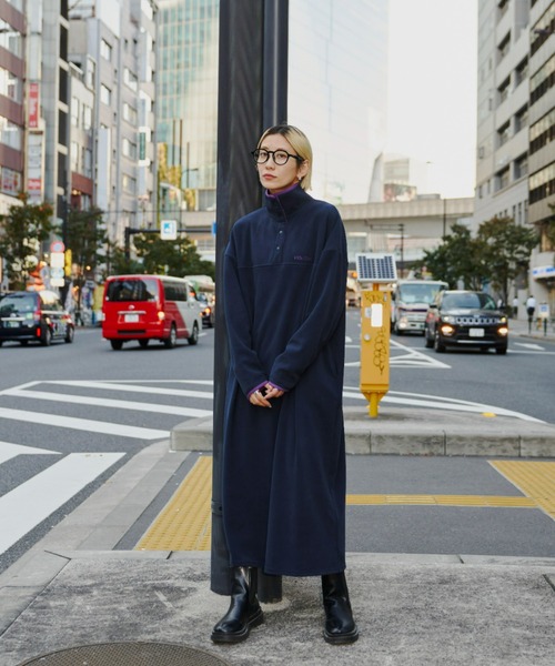 Auntie Rosa Holiday（アンティローザホリデー）の「【新色追加！】フリーススタンドプルオーバーワンピース（ワンピース・レディース・アイボリー/ネイビー/チャコールグレー・FREE）」の12枚目の写真