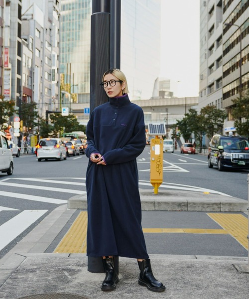 Auntie Rosa Holiday（アンティローザホリデー）の「【新色追加！】フリーススタンドプルオーバーワンピース（ワンピース・レディース・アイボリー/ネイビー/チャコールグレー・FREE）」の14枚目の写真