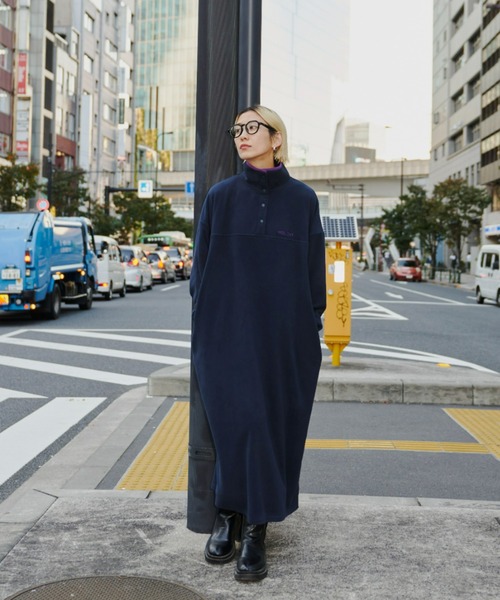 Auntie Rosa Holiday（アンティローザホリデー）の「【新色追加！】フリーススタンドプルオーバーワンピース（ワンピース・レディース・アイボリー/ネイビー/チャコールグレー・FREE）」の17枚目の写真