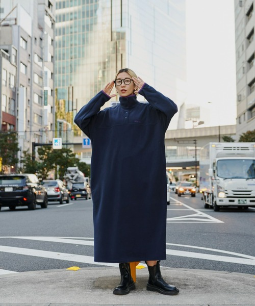 Auntie Rosa Holiday（アンティローザホリデー）の「【新色追加！】フリーススタンドプルオーバーワンピース（ワンピース・レディース・アイボリー/ネイビー/チャコールグレー・FREE）」の20枚目の写真