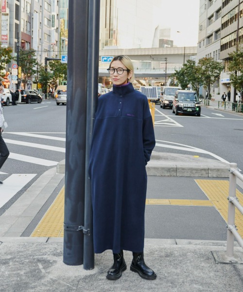 Auntie Rosa Holiday（アンティローザホリデー）の「【新色追加！】フリーススタンドプルオーバーワンピース（ワンピース・レディース・アイボリー/ネイビー/チャコールグレー・FREE）」の11枚目の写真