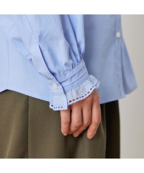 THE SHINZONE（ザ　シンゾーン）の「THE SHINZONE FRILL SAILOR COLLAR BL 22AMSBL02（シャツ/ブラウス・レディース・ホワイト/ブルー・34）」の13枚目の写真