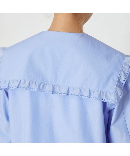 THE SHINZONE（ザ　シンゾーン）の「THE SHINZONE FRILL SAILOR COLLAR BL 22AMSBL02（シャツ/ブラウス・レディース・ホワイト/ブルー・34）」の14枚目の写真