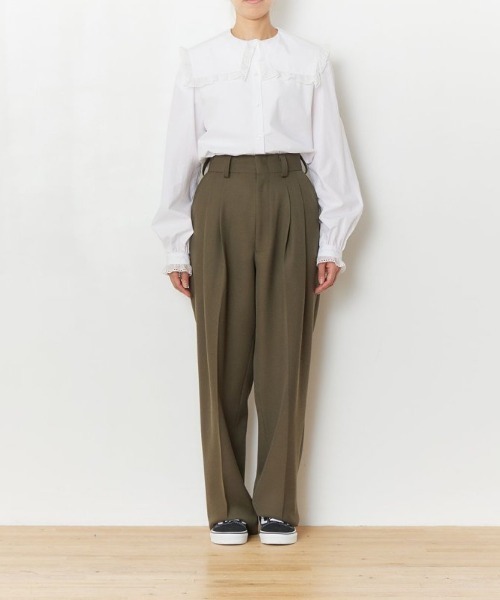 THE SHINZONE（ザ　シンゾーン）の「THE SHINZONE FRILL SAILOR COLLAR BL 22AMSBL02（シャツ/ブラウス・レディース・ホワイト/ブルー・34）」の7枚目の写真