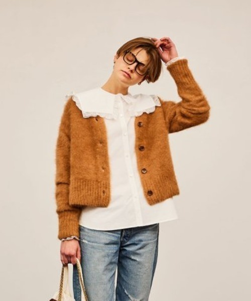 THE SHINZONE（ザ　シンゾーン）の「THE SHINZONE FRILL SAILOR COLLAR BL 22AMSBL02（シャツ/ブラウス・レディース・ホワイト/ブルー・34）」の3枚目の写真