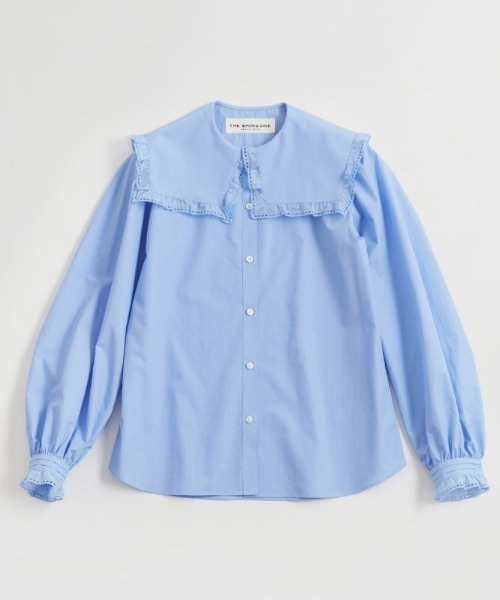 THE SHINZONE（ザ　シンゾーン）の「THE SHINZONE FRILL SAILOR COLLAR BL 22AMSBL02（シャツ/ブラウス・レディース・ホワイト/ブルー・34）」の6枚目の写真