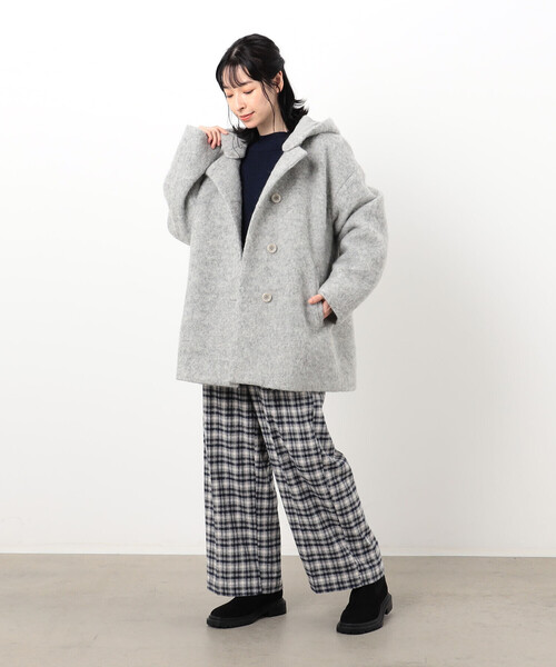 ONIGIRI(オニギリ)の「チェックワイドパンツ(その他パンツ・レディース・ネイビー/ブラウン・SMALL/MEDIUM/LARGE)」の21枚目の写真