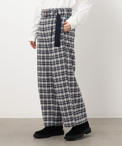 ONIGIRI(オニギリ)の「チェックワイドパンツ(その他パンツ・レディース・ネイビー/ブラウン・SMALL/MEDIUM/LARGE)」の18枚目の写真