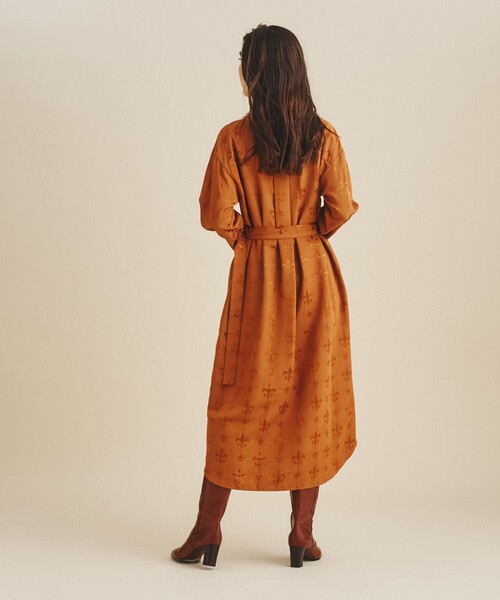 【美品✨】GRACE CONTINENTAL グログランジャガードシャツドレス セール】グログランジャガードシャツドレス（シャツワンピース