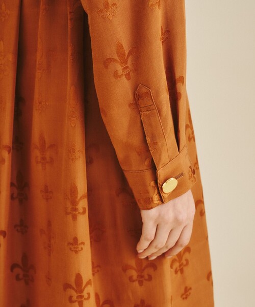 セール】グログランジャガードシャツドレス（シャツワンピース