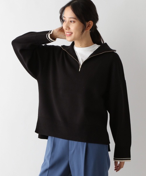 メル GLOBAL WORK（グローバルワーク）の「メルティハーフZIPプルオーバー