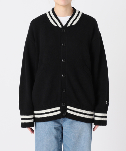 FRAMeWORK(フレームワーク)の「【HARDIN KNITWEAR*FRAMeWORK別注】stadium jumper(カーディガン/ボレロ・レディース・ブラック/ネイビー・FREE)」の11枚目の写真