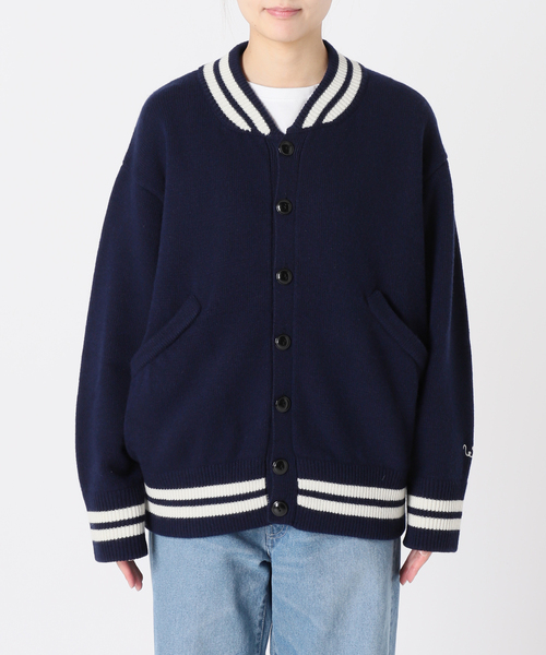 FRAMeWORK(フレームワーク)の「【HARDIN KNITWEAR*FRAMeWORK別注】stadium jumper(カーディガン/ボレロ・レディース・ブラック/ネイビー・FREE)」の16枚目の写真