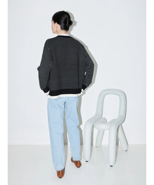 AMERICAN HOLIC（アメリカンホリック）の「モックネックジャガードニットプルオーバー（ニット/セーター・レディース・ブラック/アイボリー/チェック・L/M）」の17枚目の写真