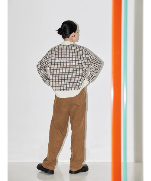 AMERICAN HOLIC（アメリカンホリック）の「モックネックジャガードニットプルオーバー（ニット/セーター・レディース・ブラック/アイボリー/チェック・L/M）」の15枚目の写真