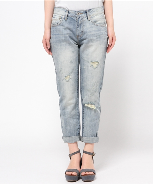 CIAOPANIC TYPY（チャオパニックティピー）の「クラッシュデニムパンツ（デニムパンツ・レディース・ネイビー/ブルー・LARGE/MEDIUM/SMALL）」の15枚目の写真