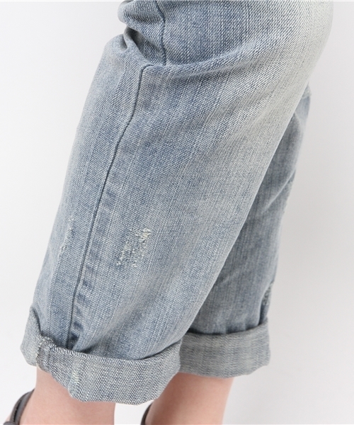 CIAOPANIC TYPY（チャオパニックティピー）の「クラッシュデニムパンツ（デニムパンツ・レディース・ネイビー/ブルー・LARGE/MEDIUM/SMALL）」の11枚目の写真