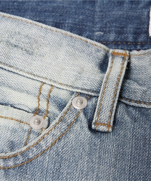 CIAOPANIC TYPY（チャオパニックティピー）の「クラッシュデニムパンツ（デニムパンツ・レディース・ネイビー/ブルー・LARGE/MEDIUM/SMALL）」の7枚目の写真