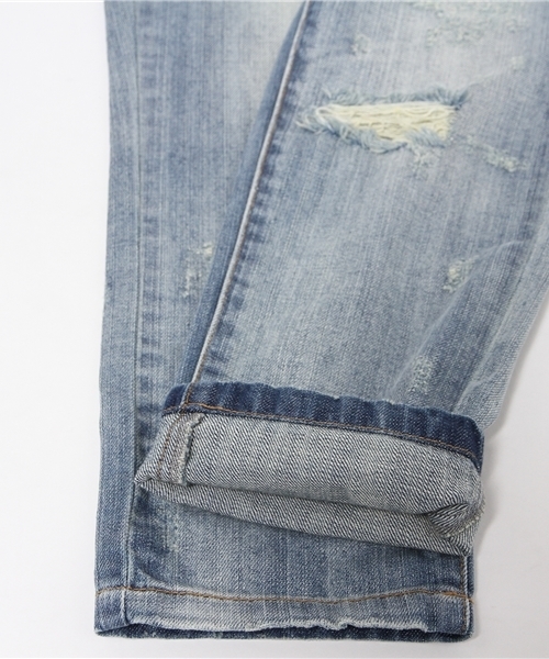 CIAOPANIC TYPY（チャオパニックティピー）の「クラッシュデニムパンツ（デニムパンツ・レディース・ネイビー/ブルー・LARGE/MEDIUM/SMALL）」の12枚目の写真