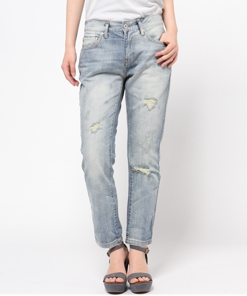 CIAOPANIC TYPY（チャオパニックティピー）の「クラッシュデニムパンツ（デニムパンツ・レディース・ネイビー/ブルー・LARGE/MEDIUM/SMALL）」の13枚目の写真