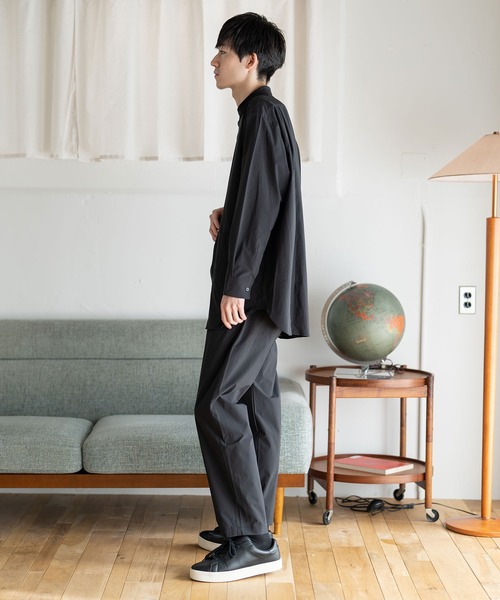 BRICK & SONS(ブリックアンドサンズ)の「リラックスバンドカラーシャツ<ブラック>(シャツ/ブラウス・メンズ・ブラック・XS/S/M/L/LL)」の5枚目の写真