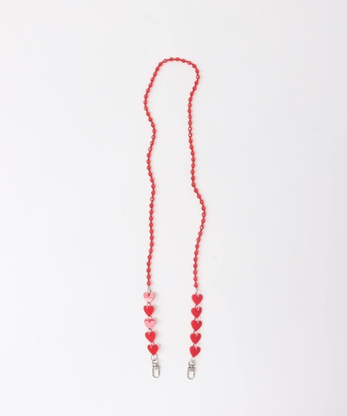 Three Four Time（ｽﾘｰﾌｫｰﾀｲﾑ）の「アクリルハートモバイルショルダー（スマホケース/カバー・レディース・ブラック/レッド・FREE）」の5枚目の写真