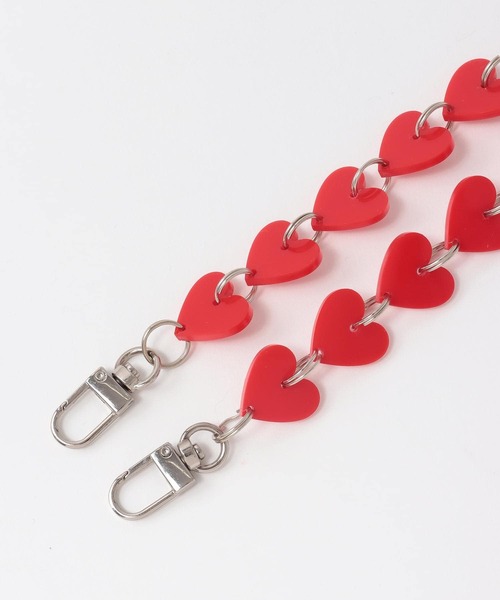 Three Four Time（ｽﾘｰﾌｫｰﾀｲﾑ）の「アクリルハートモバイルショルダー（スマホケース/カバー・レディース・ブラック/レッド・FREE）」の7枚目の写真