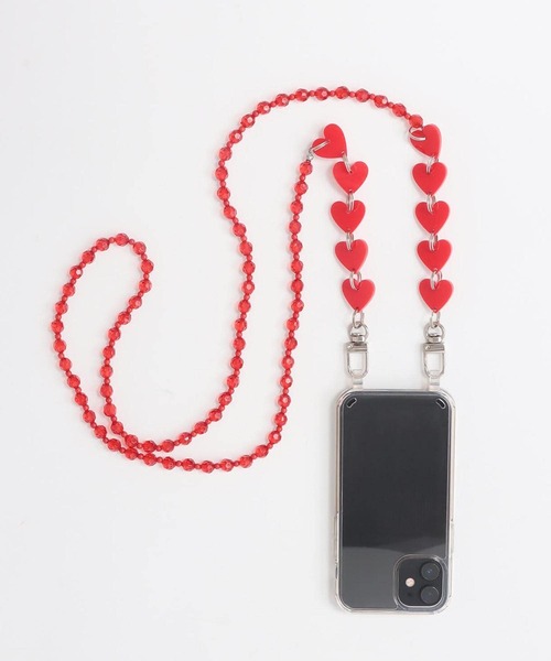 Three Four Time（ｽﾘｰﾌｫｰﾀｲﾑ）の「アクリルハートモバイルショルダー（スマホケース/カバー・レディース・ブラック/レッド・FREE）」の8枚目の写真