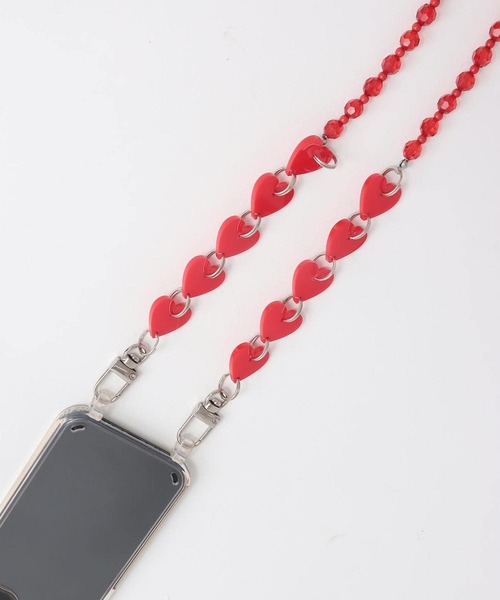 Three Four Time（ｽﾘｰﾌｫｰﾀｲﾑ）の「アクリルハートモバイルショルダー（スマホケース/カバー・レディース・ブラック/レッド・FREE）」の9枚目の写真