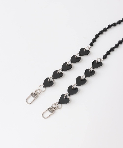 Three Four Time（ｽﾘｰﾌｫｰﾀｲﾑ）の「アクリルハートモバイルショルダー（スマホケース/カバー・レディース・ブラック/レッド・FREE）」の10枚目の写真