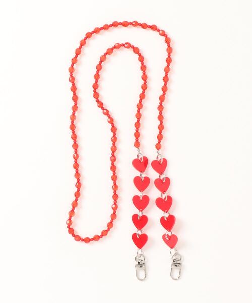 Three Four Time（ｽﾘｰﾌｫｰﾀｲﾑ）の「アクリルハートモバイルショルダー（スマホケース/カバー・レディース・ブラック/レッド・FREE）」の13枚目の写真