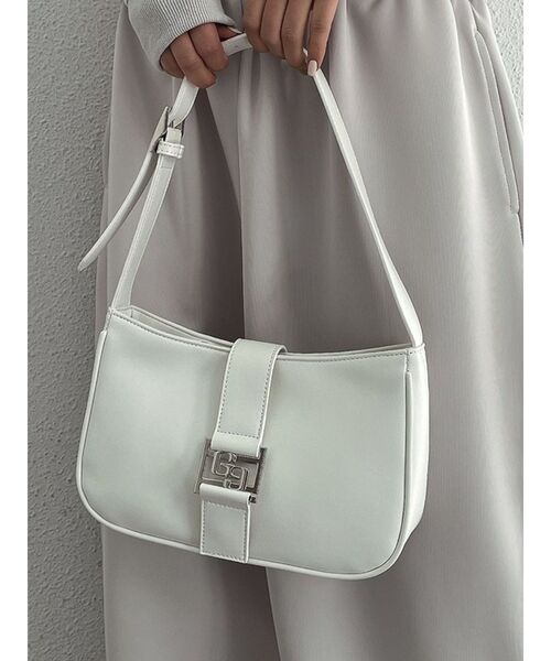 GYDA(ジェイダ)の「GGベルト付きハンドバッグ(ハンドバッグ・レディース・オフホワイト/ブラック・FREE)」の1枚目の写真