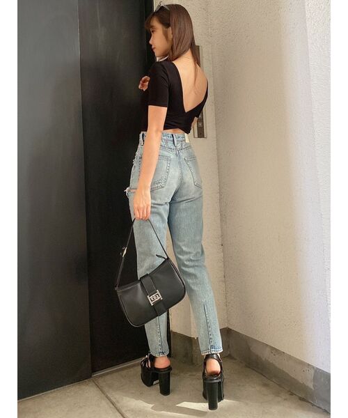 GYDA(ジェイダ)の「GGベルト付きハンドバッグ(ハンドバッグ・レディース・オフホワイト/ブラック・FREE)」の3枚目の写真