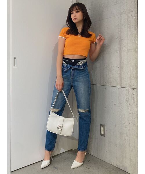 GYDA(ジェイダ)の「GGベルト付きハンドバッグ(ハンドバッグ・レディース・オフホワイト/ブラック・FREE)」の9枚目の写真