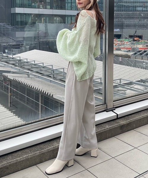 FREE'S MART（フリーズマート）の「ハイウエスト2タックセミワイドパンツ（その他パンツ・レディース・ベージュ/ブラック/ブルーグリーン・マルチサイズ）」の19枚目の写真