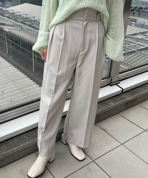 FREE'S MART（フリーズマート）の「ハイウエスト2タックセミワイドパンツ（その他パンツ・レディース・ベージュ/ブラック/ブルーグリーン・マルチサイズ）」の21枚目の写真