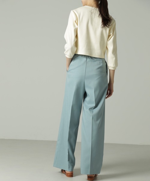 FREE'S MART（フリーズマート）の「ハイウエスト2タックセミワイドパンツ（その他パンツ・レディース・ベージュ/ブラック/ブルーグリーン・マルチサイズ）」の10枚目の写真