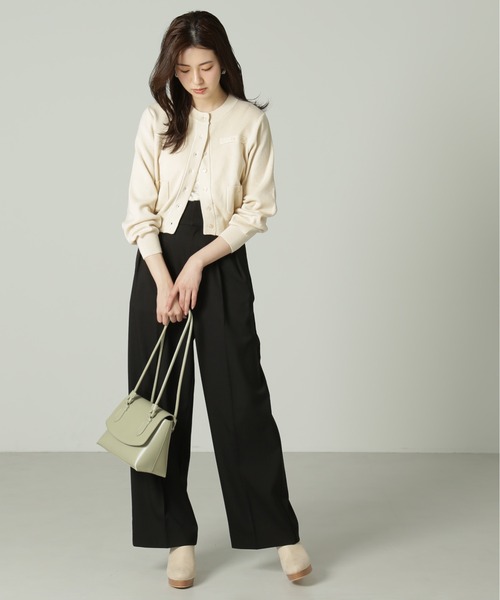 FREE'S MART（フリーズマート）の「ハイウエスト2タックセミワイドパンツ（その他パンツ・レディース・ベージュ/ブラック/ブルーグリーン・マルチサイズ）」の7枚目の写真