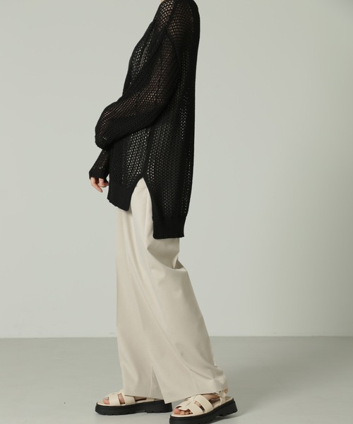 FREE'S MART（フリーズマート）の「ハイウエスト2タックセミワイドパンツ（その他パンツ・レディース・ベージュ/ブラック/ブルーグリーン・マルチサイズ）」の16枚目の写真