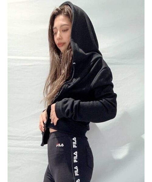 GYDA（ジェイダ）の「BASICショートPK（パーカー・レディース・グレー/オフホワイト/ブラック・FREE）」の17枚目の写真