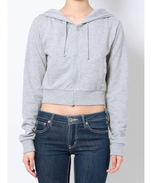 GYDA（ジェイダ）の「BASICショートPK（パーカー・レディース・グレー/オフホワイト/ブラック・FREE）」の21枚目の写真