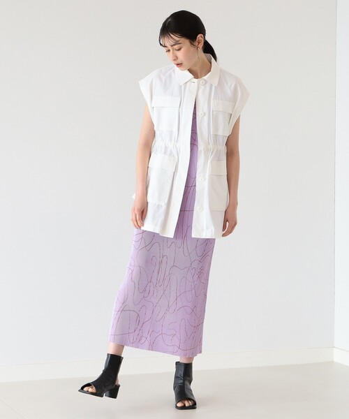 Ray BEAMS(レイビームス)の「Ray BEAMS / 4ポケット ミリタリー ベスト(ベスト・レディース・オリーブ/ホワイト・ONE SIZE)」の5枚目の写真