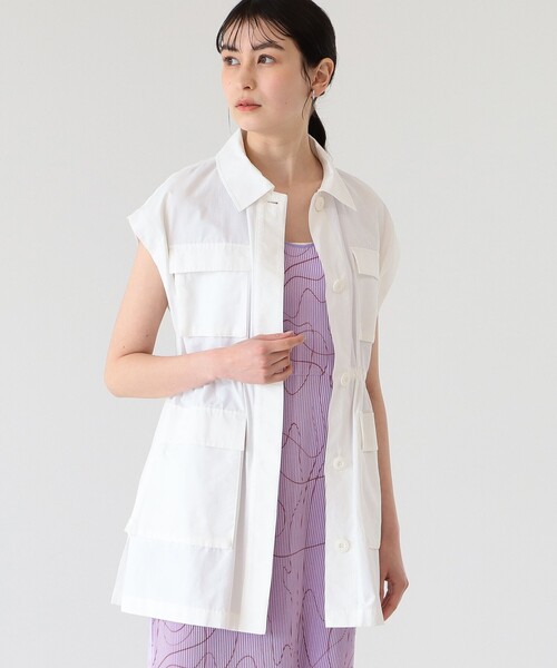 Ray BEAMS(レイビームス)の「Ray BEAMS / 4ポケット ミリタリー ベスト(ベスト・レディース・オリーブ/ホワイト・ONE SIZE)」の7枚目の写真