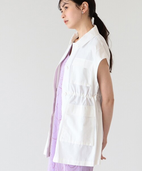 Ray BEAMS(レイビームス)の「Ray BEAMS / 4ポケット ミリタリー ベスト(ベスト・レディース・オリーブ/ホワイト・ONE SIZE)」の8枚目の写真