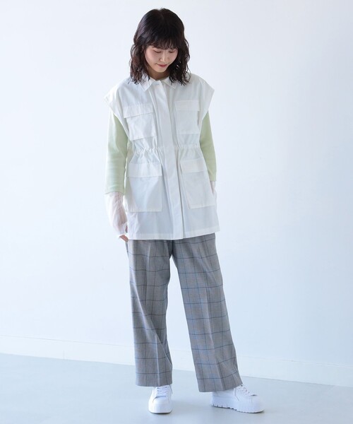 Ray BEAMS(レイビームス)の「Ray BEAMS / 4ポケット ミリタリー ベスト(ベスト・レディース・オリーブ/ホワイト・ONE SIZE)」の12枚目の写真