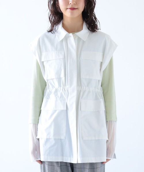 Ray BEAMS(レイビームス)の「Ray BEAMS / 4ポケット ミリタリー ベスト(ベスト・レディース・オリーブ/ホワイト・ONE SIZE)」の16枚目の写真