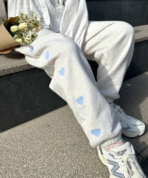 Alley by w closet(アリーバイダブルクローゼット)の「【Alley】ハート刺繍スウェットパンツ(スウェットパンツ・レディース・グレー/オートミール/ナチュラル/グレー系その他/グレー系その他2/キナリ・FREE)」の20枚目の写真