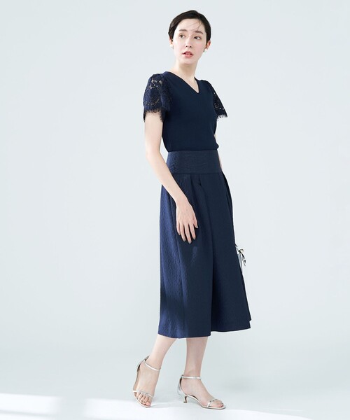 NOLLEY’S(ノーリーズ)の「◇【WEB限定】フクレジャガードヨーク切り替えタックスカート(スカート・レディース・ネイビー/オフホワイト/イエロー/サックスブルー・36/38)」の20枚目の写真
